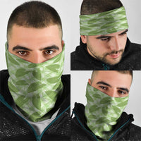 Green Hawaii Kalo Palaka Motifs Neck Gaiter Hawaiian Taro Leaves Elegant Vibes LT14 - Polynesian Pride