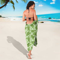 Green Hawaii Kalo Palaka Motifs Sarong Hawaiian Taro Leaves Elegant Vibes - Polynesian Pride