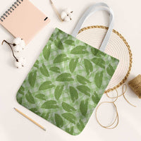 Green Hawaii Kalo Palaka Motifs Tote Bag Hawaiian Taro Leaves Elegant Vibes - Polynesian Pride