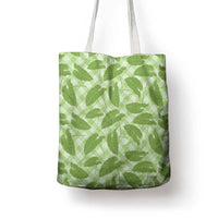 Green Hawaii Kalo Palaka Motifs Tote Bag Hawaiian Taro Leaves Elegant Vibes - Polynesian Pride