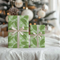 Green Hawaii Kalo Palaka Motifs Wrapping Paper Hawaiian Taro Leaves Elegant Vibes LT14 - Polynesian Pride