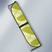 Lime Green Hawaii Kalo Palaka Motifs Auto Sun Shade Hawaiian Taro Leaves Elegant Vibes LT14 - Polynesian Pride