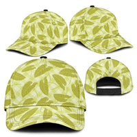 Lime Green Hawaii Kalo Palaka Motifs Classic Cap Hawaiian Taro Leaves Elegant Vibes LT14 - Polynesian Pride