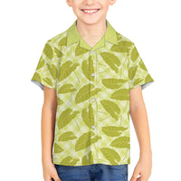 Lime Green Hawaii Kalo Palaka Motifs Hawaiian Shirt Hawaiian Taro Leaves Elegant Vibes - Polynesian Pride