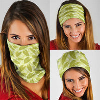 Lime Green Hawaii Kalo Palaka Motifs Neck Gaiter Hawaiian Taro Leaves Elegant Vibes LT14 - Polynesian Pride