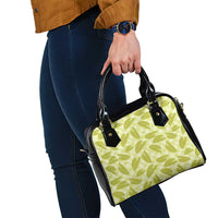 Lime Green Hawaii Kalo Palaka Motifs Shoulder Handbag Hawaiian Taro Leaves Elegant Vibes LT14 - Polynesian Pride