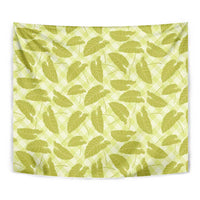 Lime Green Hawaii Kalo Palaka Motifs Tapestry Hawaiian Taro Leaves Elegant Vibes - Polynesian Pride