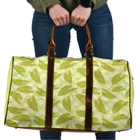 Lime Green Hawaii Kalo Palaka Motifs Travel Bag Hawaiian Taro Leaves Elegant Vibes - Polynesian Pride