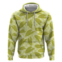 Lime Green Hawaii Kalo Palaka Motifs Zip Hoodie Hawaiian Taro Leaves Elegant Vibes LT14 Pullover Hoodie Lime Green - Polynesian Pride