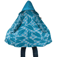 Blue Hawaii Kalo Palaka Motifs Cloak Hawaiian Taro Leaves Elegant Vibes LT14 Unisex Blue - Polynesian Pride