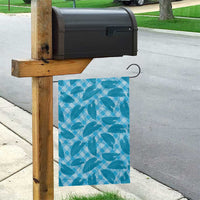 Blue Hawaii Kalo Palaka Motifs Garden Flag Hawaiian Taro Leaves Elegant Vibes - Polynesian Pride