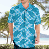 Blue Hawaii Kalo Palaka Motifs Hawaiian Shirt Hawaiian Taro Leaves Elegant Vibes - Polynesian Pride