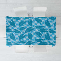 Blue Hawaii Kalo Palaka Motifs Tablecloth Hawaiian Taro Leaves Elegant Vibes LT14 Blue - Polynesian Pride