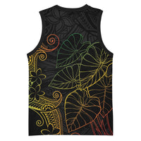 Aloha Hawaii Kalo Basketball Jersey Reggae Taro Polynesian Pattern LT14 - Polynesian Pride