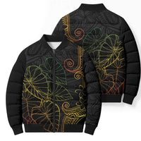 Aloha Hawaii Kalo Bomber Puffer Jacket Reggae Taro Polynesian Pattern LT14 - Polynesian Pride