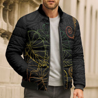 Aloha Hawaii Kalo Bomber Puffer Jacket Reggae Taro Polynesian Pattern LT14 - Polynesian Pride