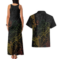 Aloha Hawaii Kalo Couples Matching Tank Maxi Dress and Hawaiian Shirt Reggae Taro Polynesian Pattern LT14 - Polynesian Pride