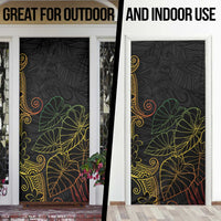 Aloha Hawaii Kalo Door Cover Reggae Taro Polynesian Pattern LT14 - Polynesian Pride