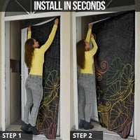 Aloha Hawaii Kalo Door Cover Reggae Taro Polynesian Pattern LT14 - Polynesian Pride