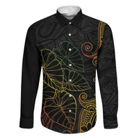 Aloha Hawaii Kalo Family Matching Short Sleeve Bodycon Dress and Hawaiian Shirt Reggae Taro Polynesian Pattern - Polynesian Pride