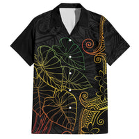 Aloha Hawaii Kalo Hawaiian Shirt Reggae Taro Polynesian Pattern LT14 Black - Polynesian Pride