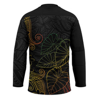 Aloha Hawaii Kalo Hockey Jersey Reggae Taro Polynesian Pattern LT14 - Polynesian Pride