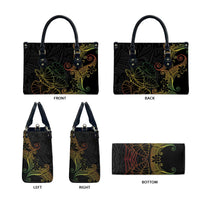 Aloha Hawaii Kalo Leather Bag Reggae Taro Polynesian Pattern - Polynesian Pride