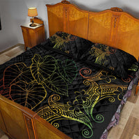 Aloha Hawaii Kalo Quilt Bed Set Reggae Taro Polynesian Pattern - Polynesian Pride