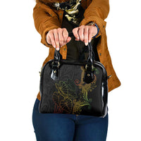 Aloha Hawaii Kalo Shoulder Handbag Reggae Taro Polynesian Pattern LT14 One Size Black - Polynesian Pride