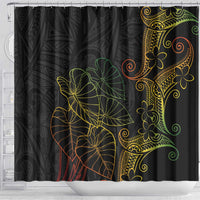 Aloha Hawaii Kalo Shower Curtain Reggae Taro Polynesian Pattern - Polynesian Pride