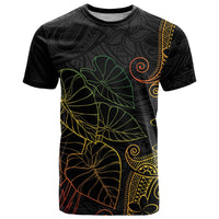 Aloha Hawaii Kalo T-Shirt - Reggae Taro Polynesian Pattern LT14 Black - Polynesian Pride