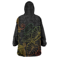 Aloha Hawaii Kalo Wearable Blanket Hoodie Reggae Taro Polynesian Pattern LT14 - Polynesian Pride