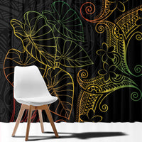Aloha Hawaii Kalo Window Curtain Reggae Taro Polynesian Pattern - Polynesian Pride