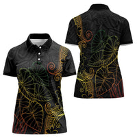 Aloha Hawaii Kalo Women Polo Shirt Reggae Taro Polynesian Pattern - Polynesian Pride