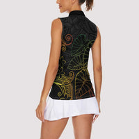 Aloha Hawaii Kalo Women Sleeveless Polo Shirt Reggae Taro Polynesian Pattern LT14 - Polynesian Pride