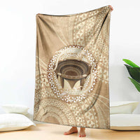 Tonga Skink Kava Bowl Blanket Vintage Tongan Ngatu Pattern LT14 - Polynesian Pride