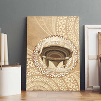 Tonga Skink Kava Bowl Canvas Wall Art Vintage Tongan Ngatu Pattern LT14 - Polynesian Pride