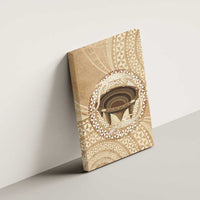 Tonga Skink Kava Bowl Canvas Wall Art Vintage Tongan Ngatu Pattern LT14 - Polynesian Pride
