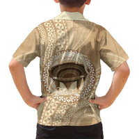 Tonga Skink Kava Bowl Family Matching Mermaid Dress and Hawaiian Shirt Vintage Tongan Ngatu Pattern