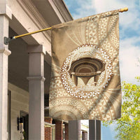 Tonga Skink Kava Bowl Garden Flag Vintage Tongan Ngatu Pattern LT14 House Flag Brown - Polynesian Pride