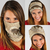Tonga Skink Kava Bowl Neck Gaiter Vintage Tongan Ngatu Pattern LT14 - Polynesian Pride