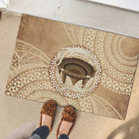 Tonga Skink Kava Bowl Rubber Doormat Vintage Tongan Ngatu Pattern LT14 - Polynesian Pride
