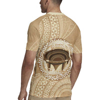 Tonga Skink Kava Bowl Rugby Jersey Vintage Tongan Ngatu Pattern LT14 - Polynesian Pride
