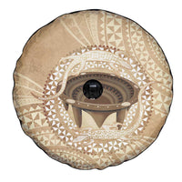 Tonga Skink Kava Bowl Spare Tire Cover Vintage Tongan Ngatu Pattern LT14 - Polynesian Pride