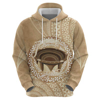 Tonga Skink Kava Bowl Zip Hoodie Vintage Tongan Ngatu Pattern LT14 - Polynesian Pride