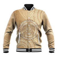 Tonga Ngatu Turtle Baseball Jacket Vintage Tongan Tapa Cloth LT14 Unisex Brown - Polynesian Pride