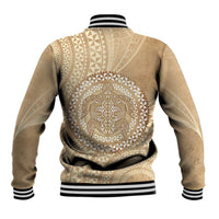 Tonga Ngatu Turtle Baseball Jacket Vintage Tongan Tapa Cloth LT14 - Polynesian Pride
