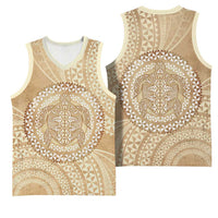 Tonga Ngatu Turtle Basketball Jersey Vintage Tongan Tapa Cloth LT14 - Polynesian Pride