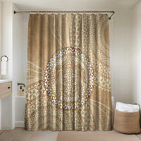 Tonga Ngatu Turtle Bathroom Set Vintage Tongan Tapa Cloth LT14 Shower Curtain Only Brown - Polynesian Pride