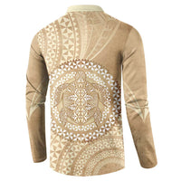 Tonga Ngatu Turtle Button Sweatshirt Vintage Tongan Tapa Cloth LT14 - Polynesian Pride
